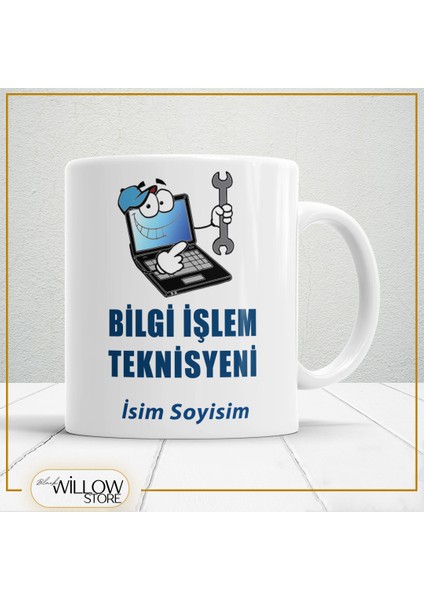 Bilgi Işlem Teknisyeni Temalı Porselen Kupa Bardak,hediyelik,yüksek Kalite,meslekler Temalı