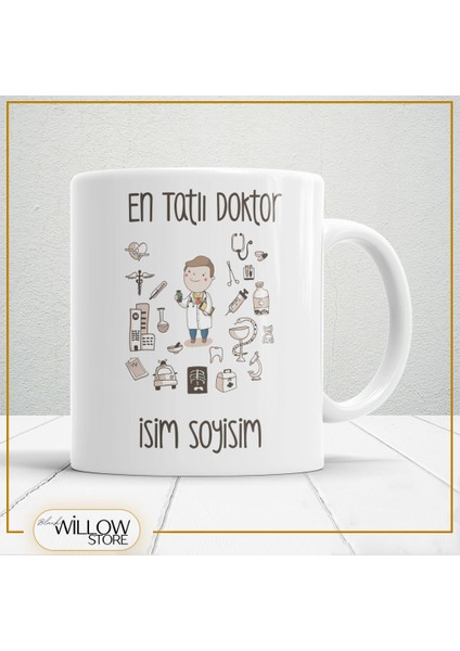 En Tatlı Doktor 2 Temalı Porselen Kupa Bardak,hediyelik,yüksek Kalite,meslekler Temalı
