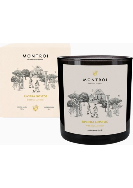 Riviera Nostos Mum Ahenkli Deri ve Siyah Çay Kokusu