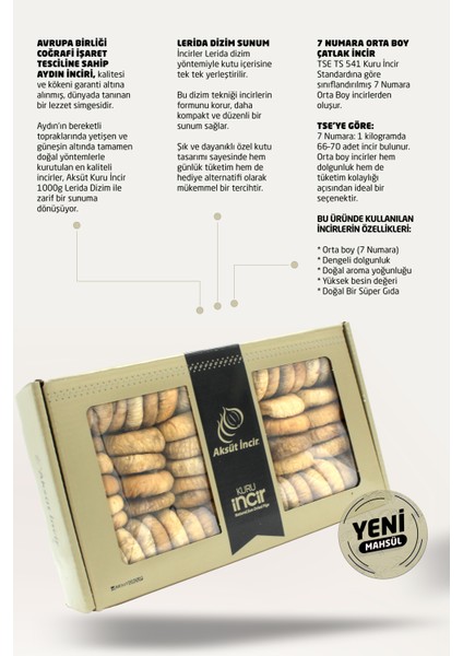 Kuru Incir Lerida Dizim 1000G Aydın Inciri (Ab Coğrafi Işaretli) modelleri