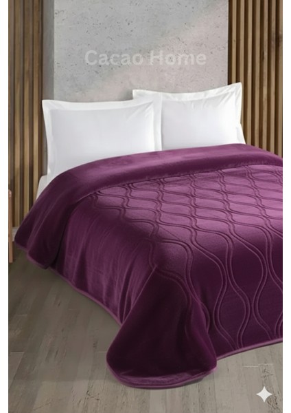 Kristal Tek Kişilik Kalın Kabartma Emboss Battaniye