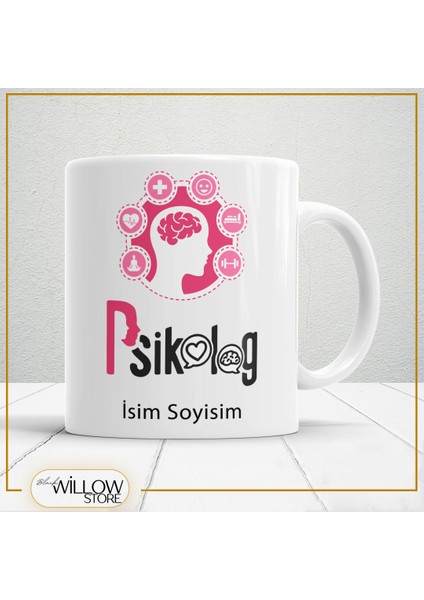 Psikolog 2 Temalı Porselen Kupa Bardak,hediyelik,yüksek Kalite,meslekler Temalı