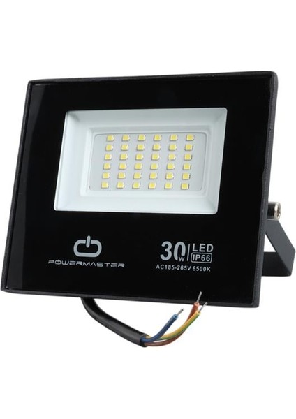 PM-22585 30 Watt - 220 Volt 6500K 150* Işık Açısı Siyah Slim Kasa LED Projektör