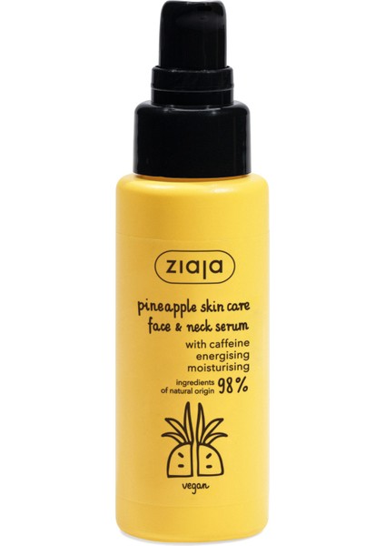 Ananas Özlü Nemlendirici Yüz & Boyun Serumu - Kafein Içerikli 50 ml