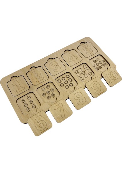 Say ve Bul, Sayı ve Sembol Oyunu, Montessori Matematik Oyunu, 1’den 10’a Kadar
