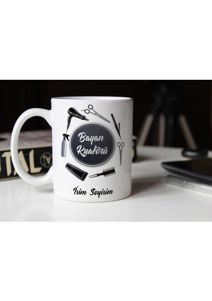 Bayan Kuaförütemalı Porselen Kupa Bardak,hediyelik,yüksek Kalite,meslekler Temalı