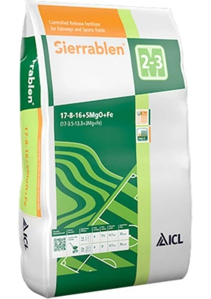Sierrablen 17-8-16 Çim Gübresi 2-3 Aylık (25 Kg)