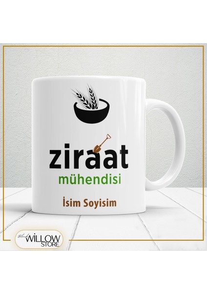 Ziraat Mühendisi Temalı Porselen Kupa Bardak,hediyelik,yüksek Kalite,meslekler Temalı