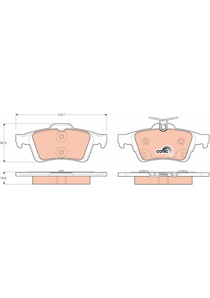 GDB1938 Arka Balata Focus Iı Cmax 03> Connect 02> Laguna Iıı 07> Opel Vectra C 02> Sıgnum 03> Cıtroen C5 08> Peugeot P508 10>18 1647875980-4254.A8 3M512M008AC-440601689R-93192623