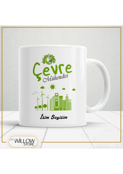 Çevre Mühendisi Temalı Porselen Kupa Bardak,hediyelik,yüksek Kalite,meslekler Temalı