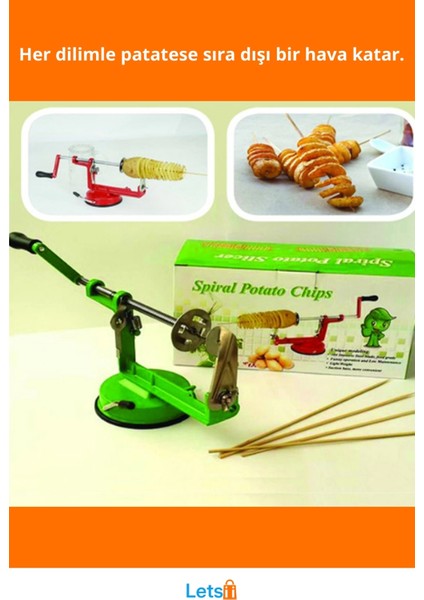 Spiral Patates Dilimleyici Çubukla Farklı Patates Cipsi Yapımı fiyatları