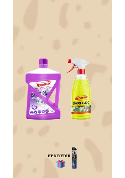 Menekşe&yasemin 2500 ml Yüzey Temizleyici Sarı Güç 650 ml Hediyeli