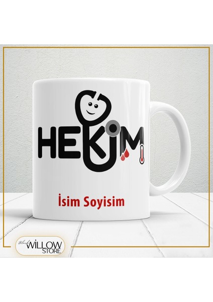 Hekim Temalı Porselen Kupa Bardak,hediyelik,yüksek Kalite,meslekler Temalı