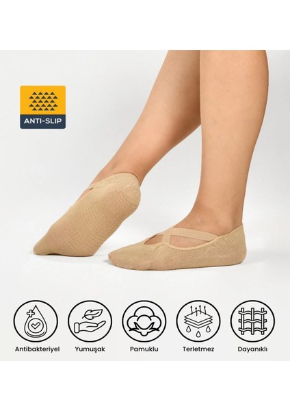 Profesyonel Pilates Yoga Kaydırmaz Silikonlu Çorap