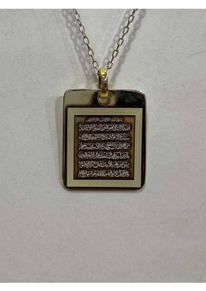 Gümüş Nazar Ayeti Kadın Kolyesi