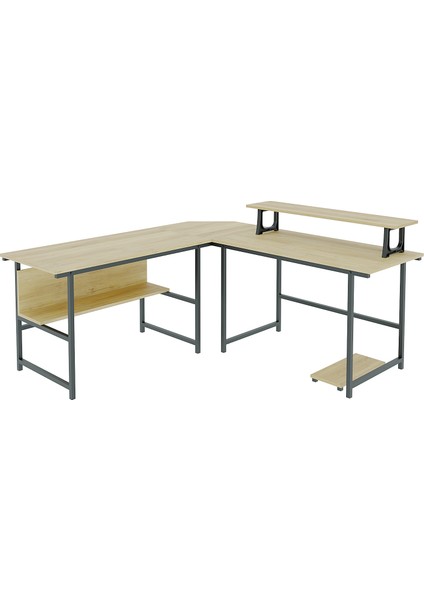 200-E Açık Ceviz (Ebru) L Masa, Oyun Masası, L-Tipi Bilgisayar Masası fiyatları