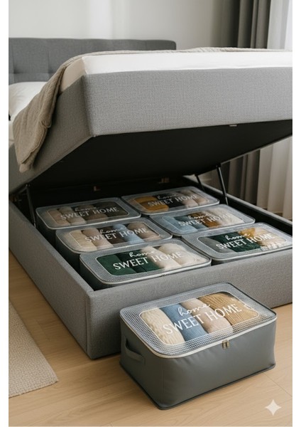 6 Adet Seffaf Sweet Home Baskili Lavanta Kokulu 64X44X20 Kalin Kumas