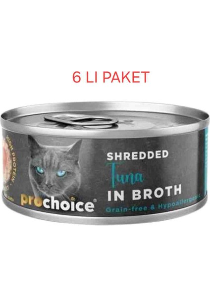 Prochoice Shredded Tuna Balıklı Yaş Kedi Maması 70 Gr-6 Lı Paket