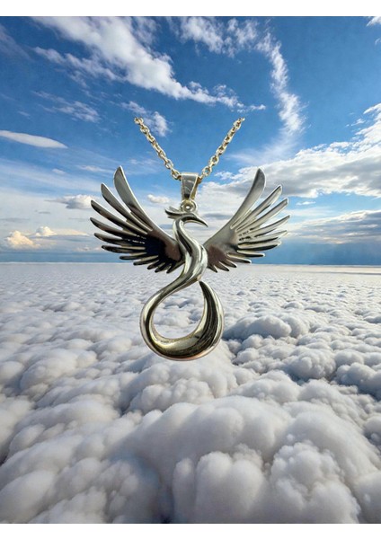 Gümüş Anka Kuşu Kolye, Yeni Tasarım Anka Kuşu, Altın Kaplama Anka Kuşu Kolye, Hediyelik Kolye modelleri