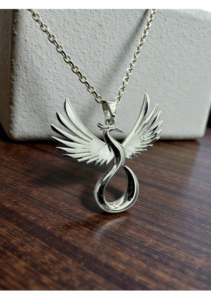 Gümüş Anka Kuşu Kolye, Yeni Tasarım Anka Kuşu, Altın Kaplama Anka Kuşu Kolye, Hediyelik Kolye fırsatları