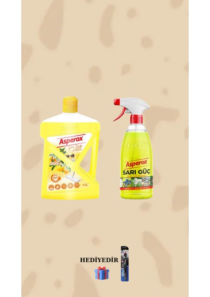 Portakal&limon Çiçeği 2500 ml Yüzey Temizleyici Sarı Güç 650 ml Hediyeli