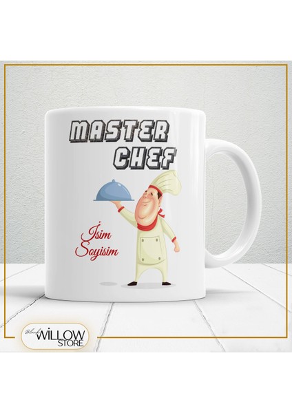 Master Chef Aşçı Temalı Porselen Kupa Bardak,hediyelik,yüksek Kalite,meslekler Temalı