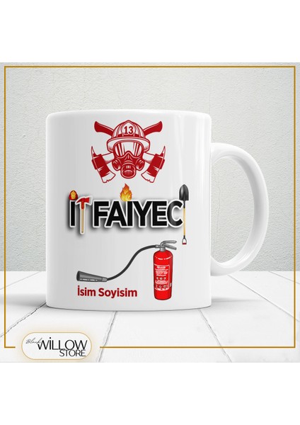 Itfaiyeci 2 Temalı Porselen Kupa Bardak,hediyelik,yüksek Kalite,meslekler Temalı