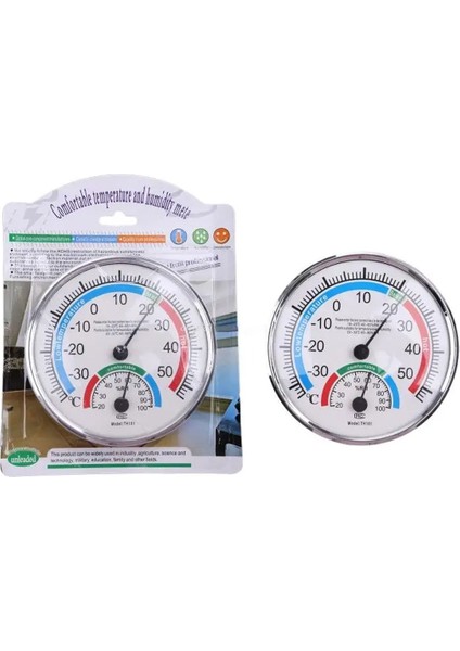 Sıcaklık Nem Ölçer Higrometre Termometre 2ın1 Nikelajlı Tasarım Asılabilir Veya Masa Üstü modelleri