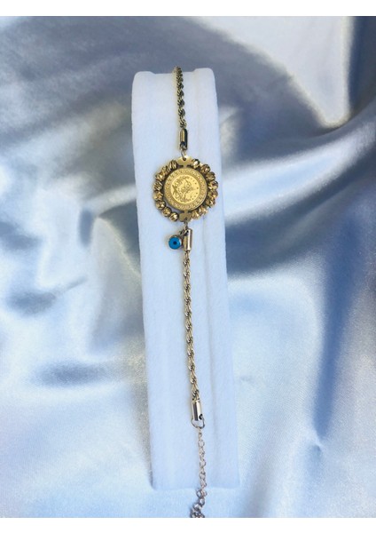 Dorikataşlı Burgu Zincir Çelik Bileklik