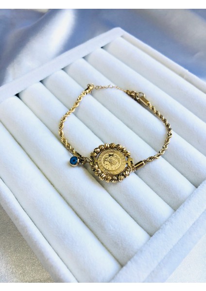 Dorikataşlı Burgu Zincir Çelik Bileklik