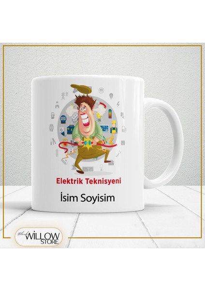 Elektrik Teknisyeni Temalı Porselen Kupa Bardak,hediyelik,yüksek Kalite,meslekler Temalı