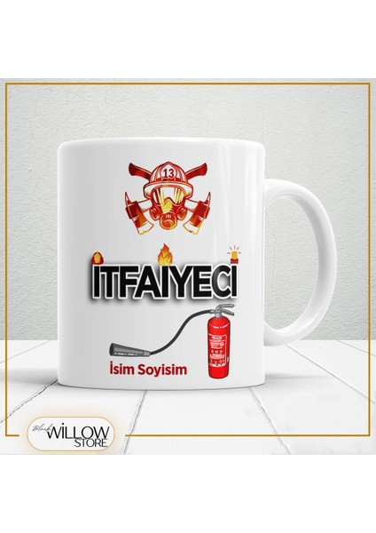 Itfaiyeci 3 Temalı Porselen Kupa Bardak,hediyelik,yüksek Kalite,meslekler Temalı