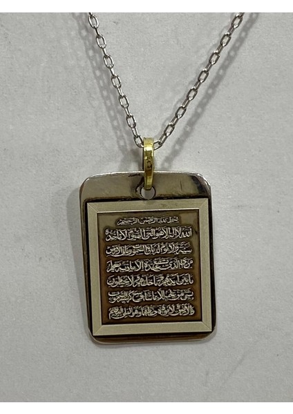 Gümüş Ayetelkursi Dua Kadın Kolyesi modelleri