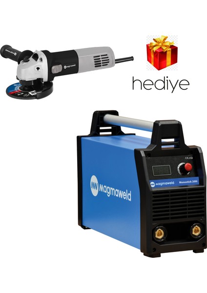 Monostick 200I 200 Amper Inverter Kaynak Makinesi +Hediye Taşlama Makinası