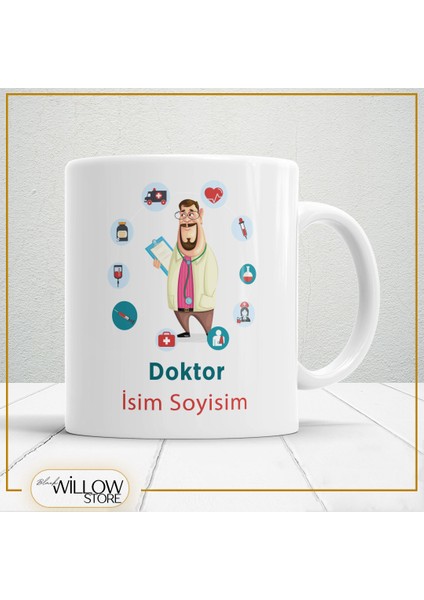 Doktor 2 Temalı Porselen Kupa Bardak,hediyelik,yüksek Kalite,meslekler Temalı