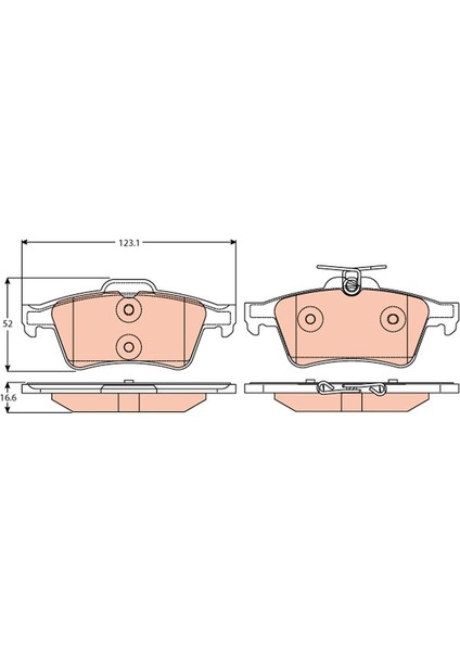 GDB2086 Arka Balata Focus Iı Cmax 03> Connect 02> Laguna Iıı 07> Opel Vectra C 02> Sıgnum 03> Cıtroen C5 08> Peugeot P508 10>18 1647875980-4254.A8 3M512M008AC-440601689R-93192623
