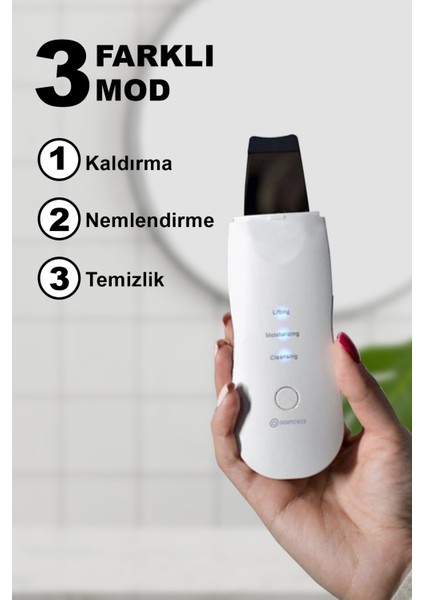 Ultrasonik Yüz Temizleme Cihazı Scrubber | Siyah Nokta Akne Peeling Lifting Nemlendirme Aleti fırsatları