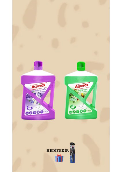Menekşe&yasemin 2500 ml - Çam Sandal Ağacı&müge Çiçeği 2500 ml Yüzey Temizleyici Hediyeli