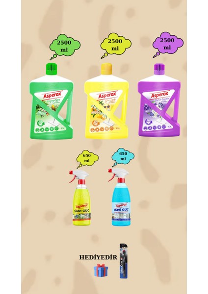 Menekşe&yasemin 2500 ml - Çam Sandal Ağacı&müge Çiçeği 2500 ml Yüzey Temizleyici Hediyeli fiyatları
