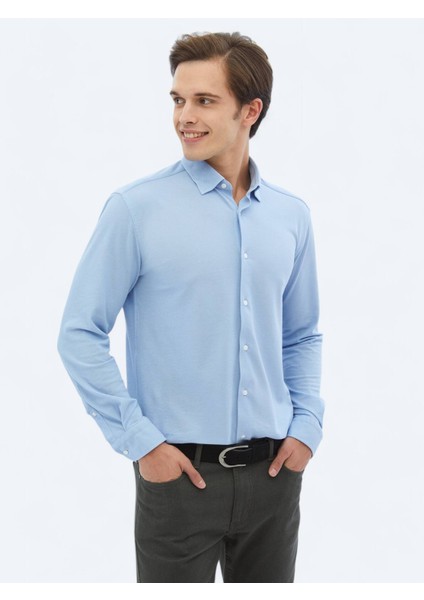 Mavi Regular Fit Casual Pamuk Karışımlı Gömlek