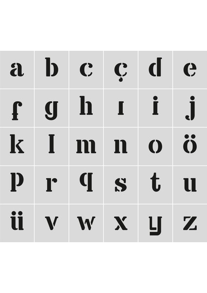 Stencil Harf Boyama Şablonu X065 fiyatları