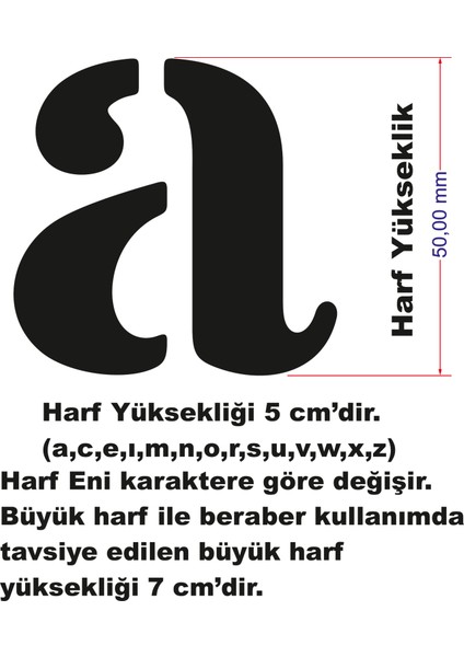 Stencil Harf Boyama Şablonu X065 modelleri