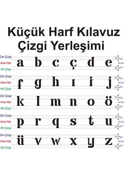 Stencil Harf Boyama Şablonu X065