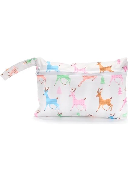 Küçük Islak Çanta 15*22.5 cm Yıkanabilir Yeniden Kullanılabilir Bez Bebek Bezi Çantaları Su Geçirmez Yüzme Sporu Yolculuğu Taşıma Torbası: SM17 (Yurt Dışından)