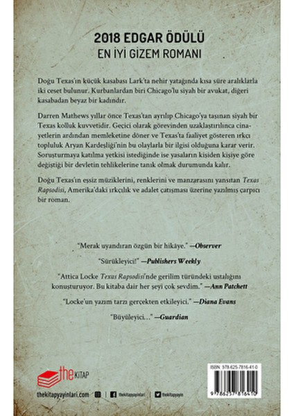 Texas Rapsodisi - Attica Locke Ciltsiz Roman 288 Sayfa fiyatları