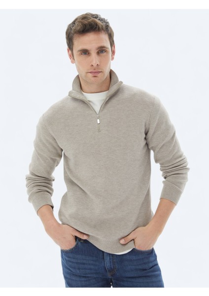 Vizon Desenli Triko Kazak