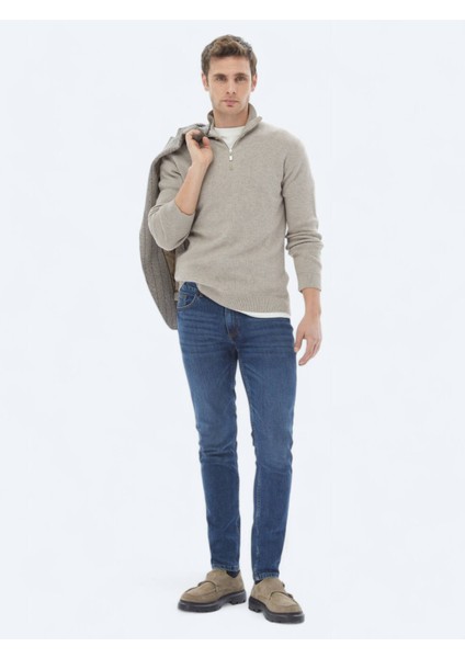 Vizon Desenli Triko Kazak