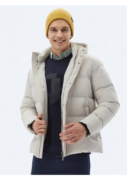 Taş Regular Fit Casual Dokuma Mont