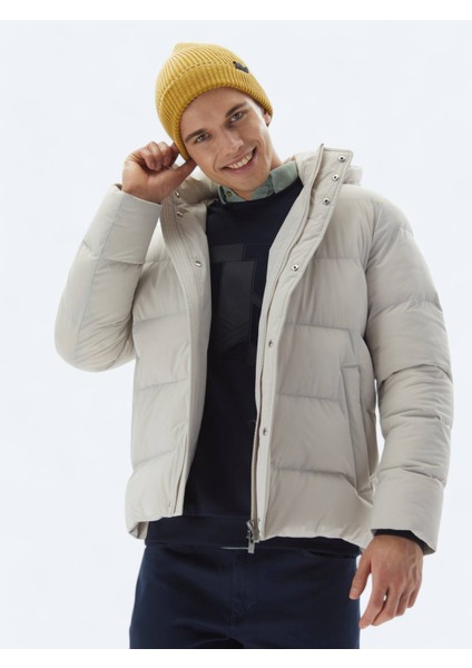 Taş Regular Fit Casual Dokuma Mont
