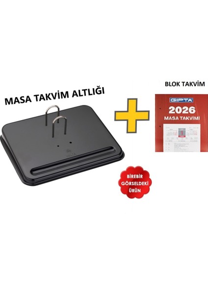 GIPTA 2026 Masa Takvimi + SİYAH Takvim Altlığı
